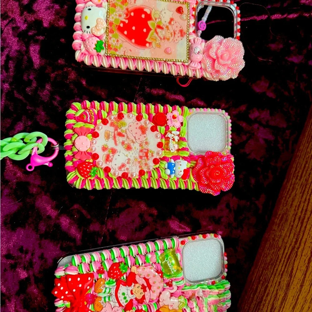 (3) strawberry shortcake phone cases for 14 Pro Max bundle of 3 - Picture 1 of 5